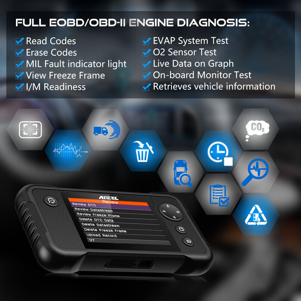 ANCEL FX2000 PRO OBD2 Car Scanner ABS SRS Engine AT Diagnostic Tool Code Reader