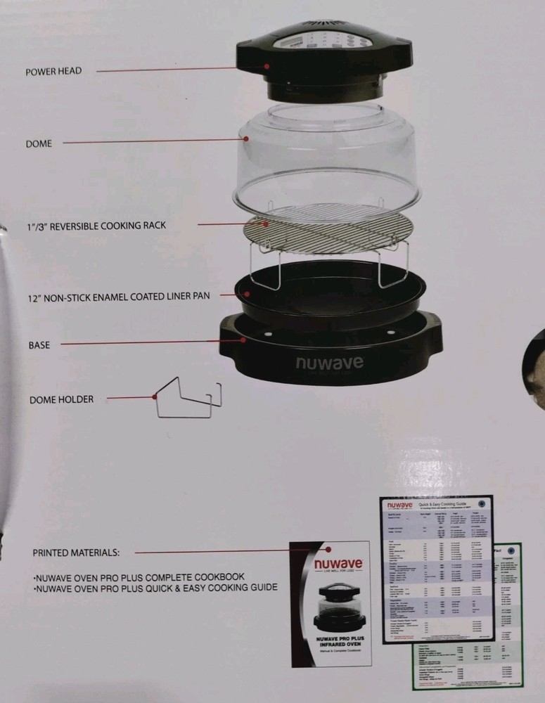 🆕Nuwave Infrared Oven Pro Plus Cooking System 20631 Convection Programmable NOB