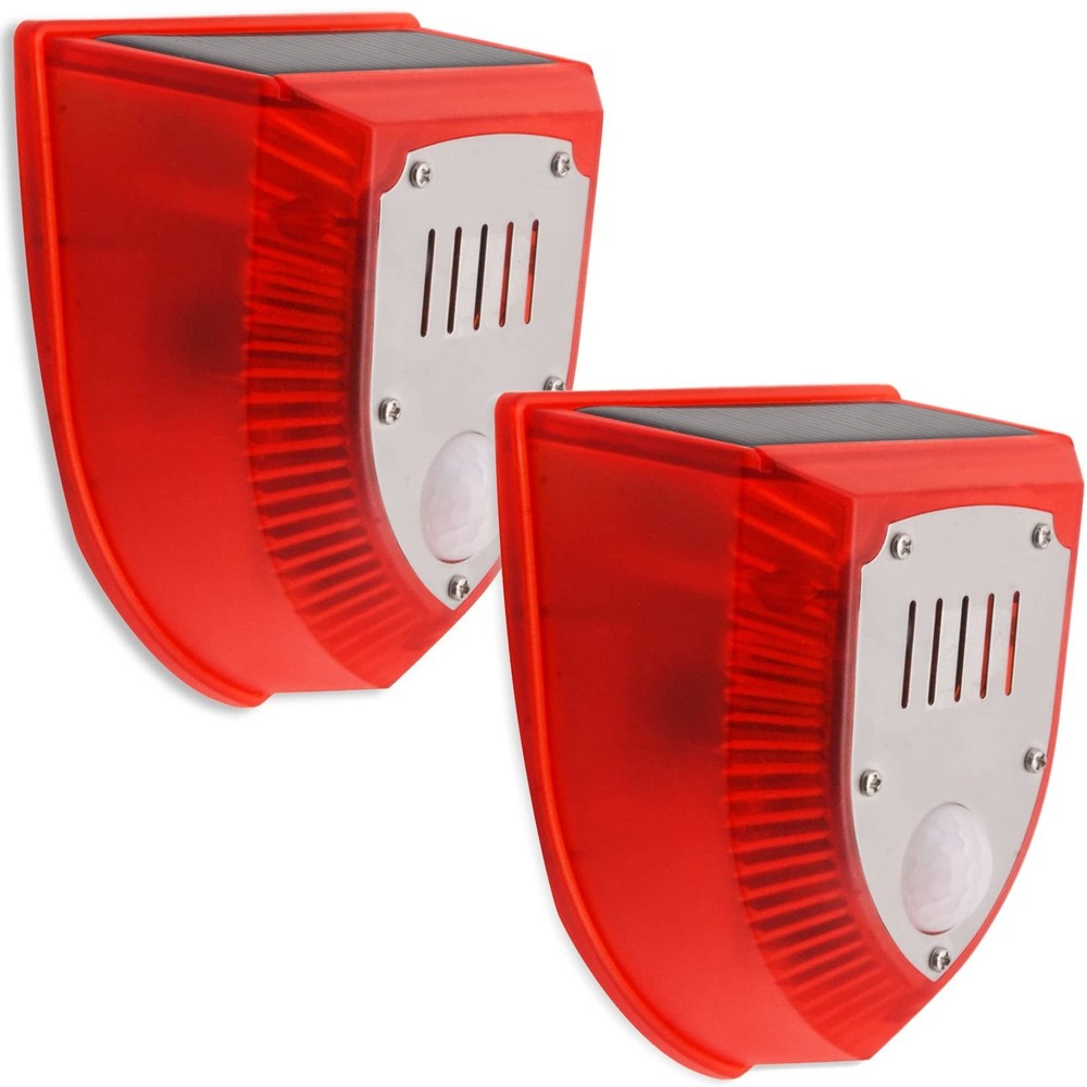 keeda Solar Security Light Alarm, 129dB Warning Loud Solar Strobe Light Makes...