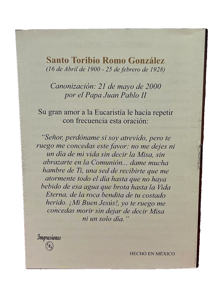 Santo Toribio Romo novena