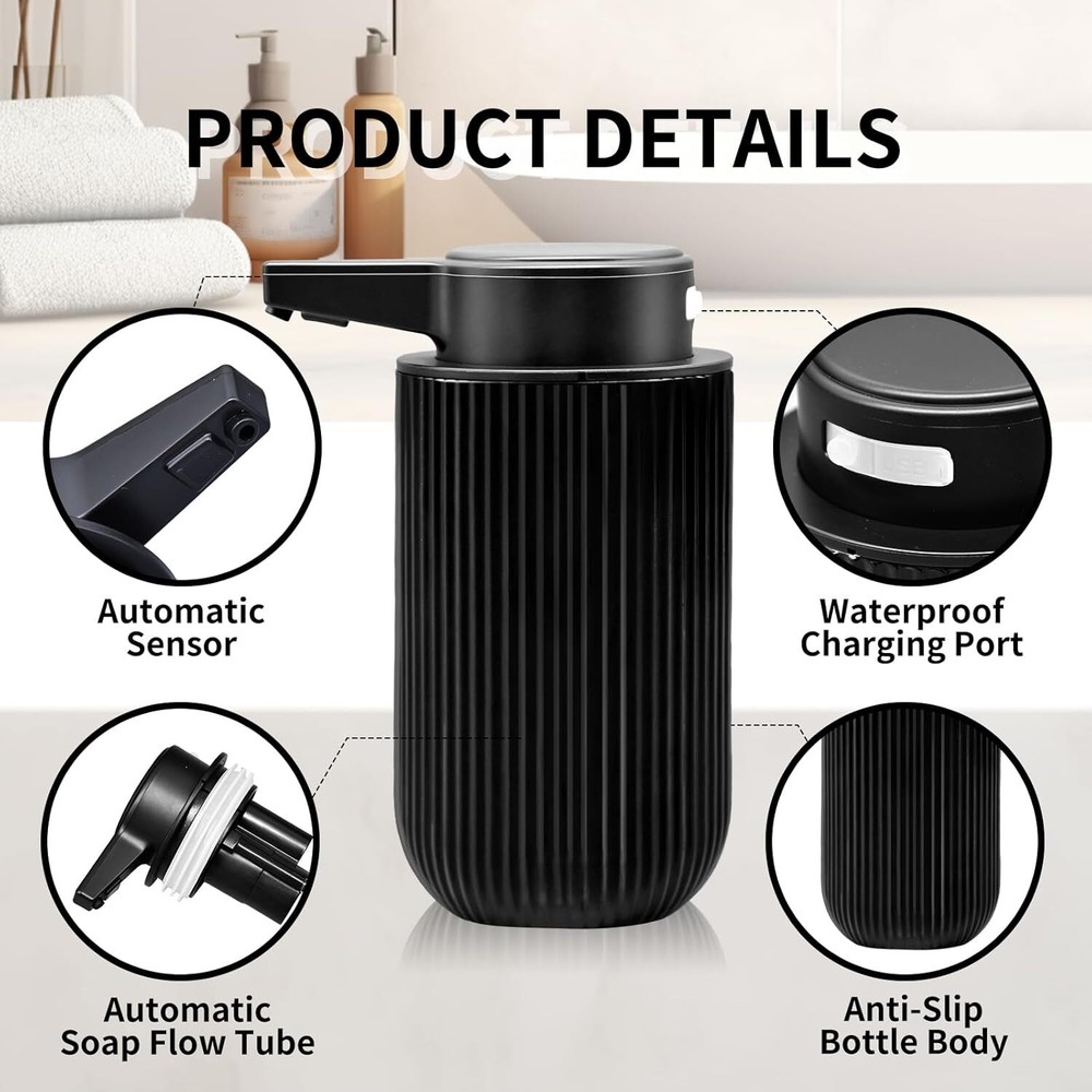 Automatic Touchless Glass Soap Dispenser Rechargeable Liquid Soap Dispenser