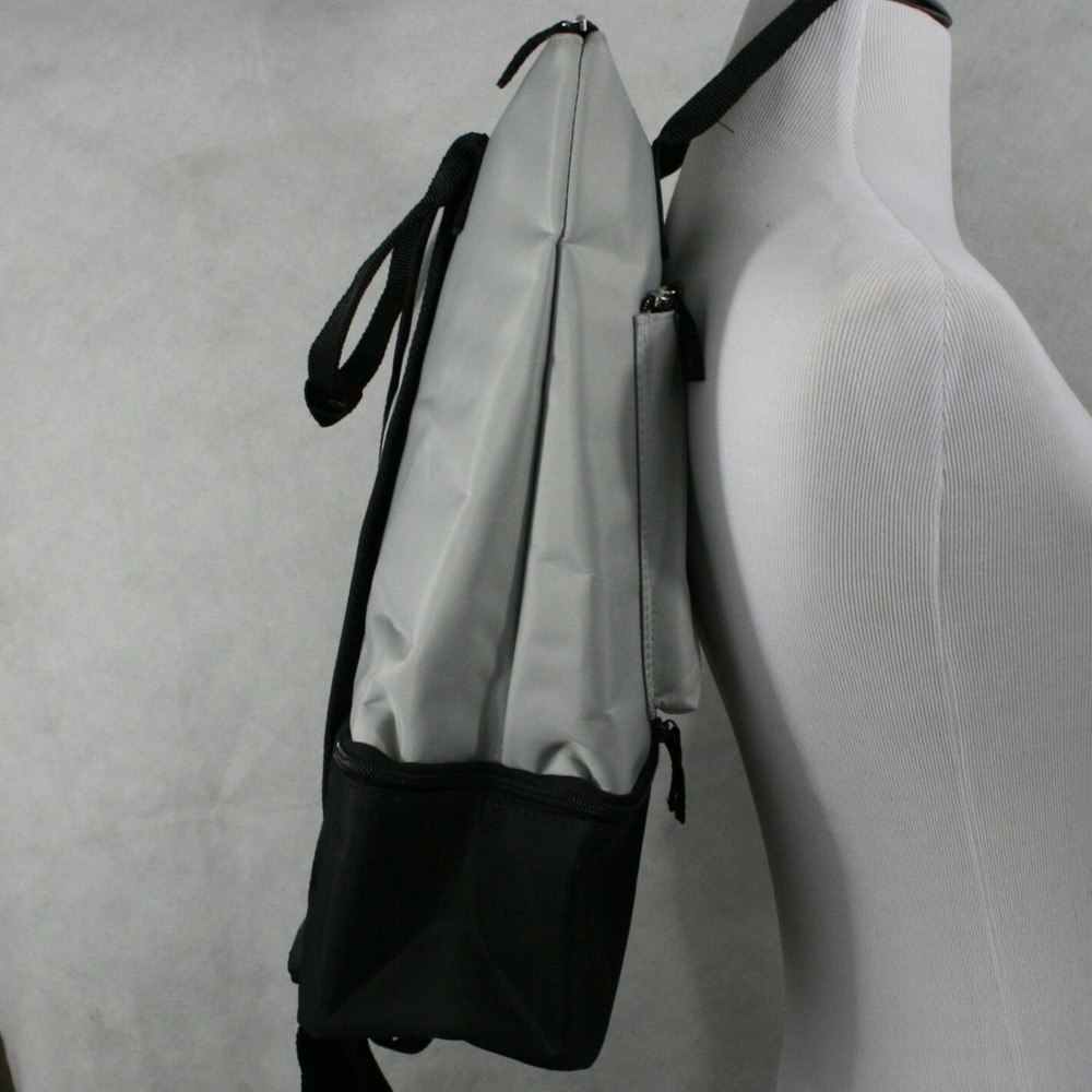 DSW Backpack Light Grey & Black Nylon NWOT
