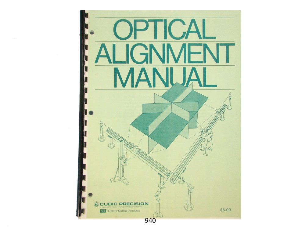 Keuffel Esser Optical Alignment Manual Cubic Precision K & E  * 940