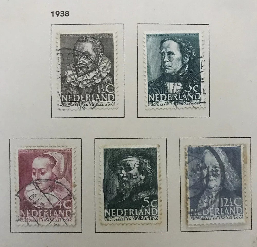 Dutch Vintage Stamps 1937, 1938