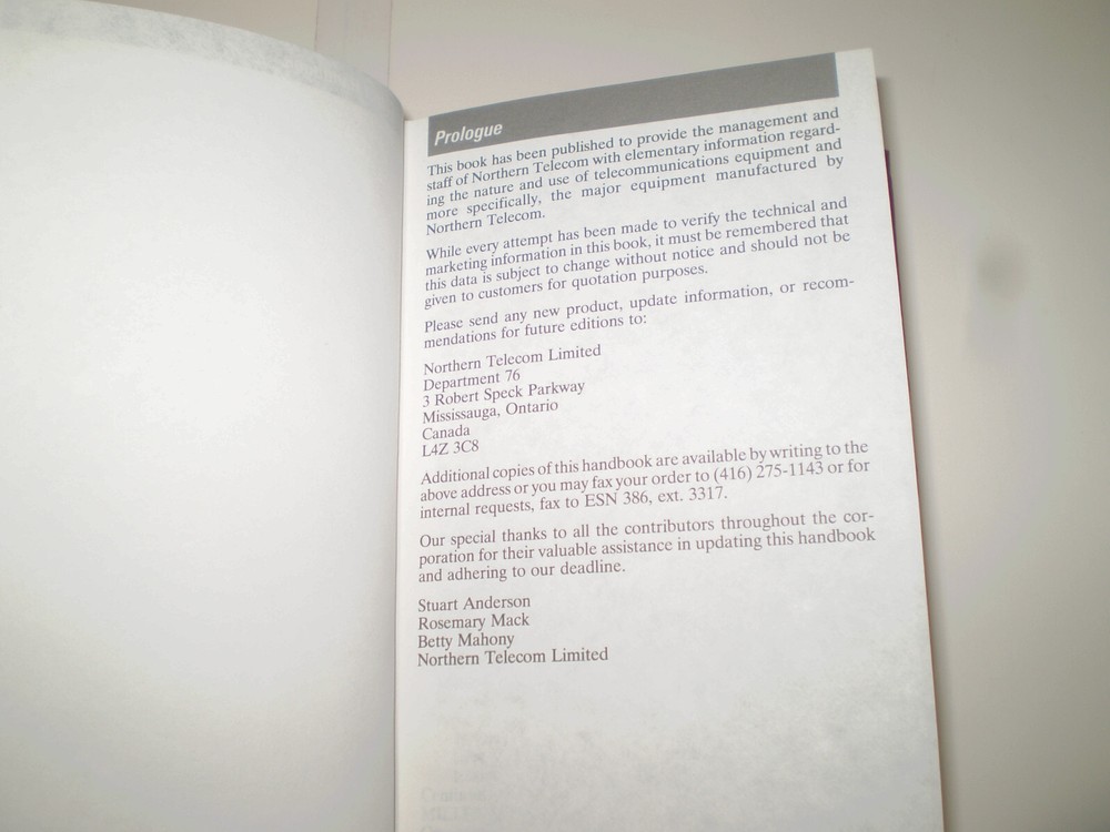 Vintage Northern Telecom documents