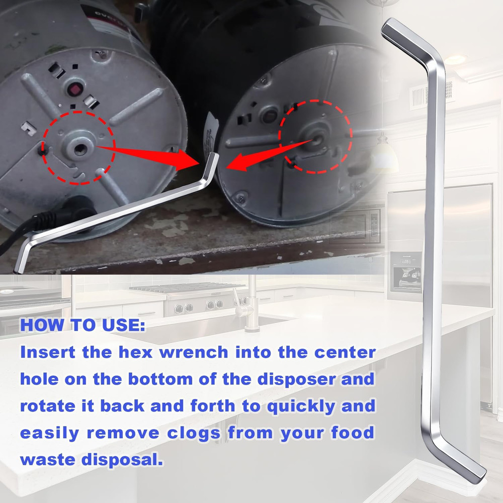 Garbage Disposer Unjamming Wrench/Wrn-00 Garbage Disposal Wrench Tool for Dislod