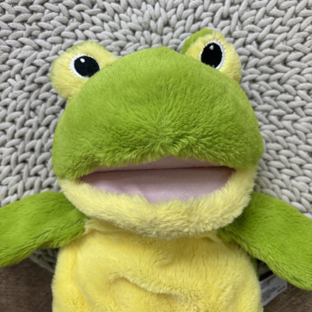 Spark Create Imagine Green Frog Plush Hand Puppet 12”