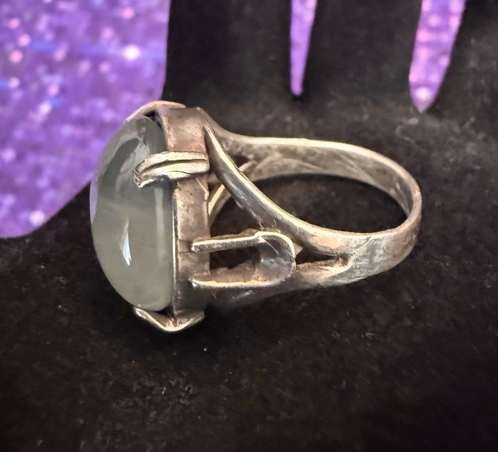 Beautiful Native American Custom Labradorite sterling Ring Signed
