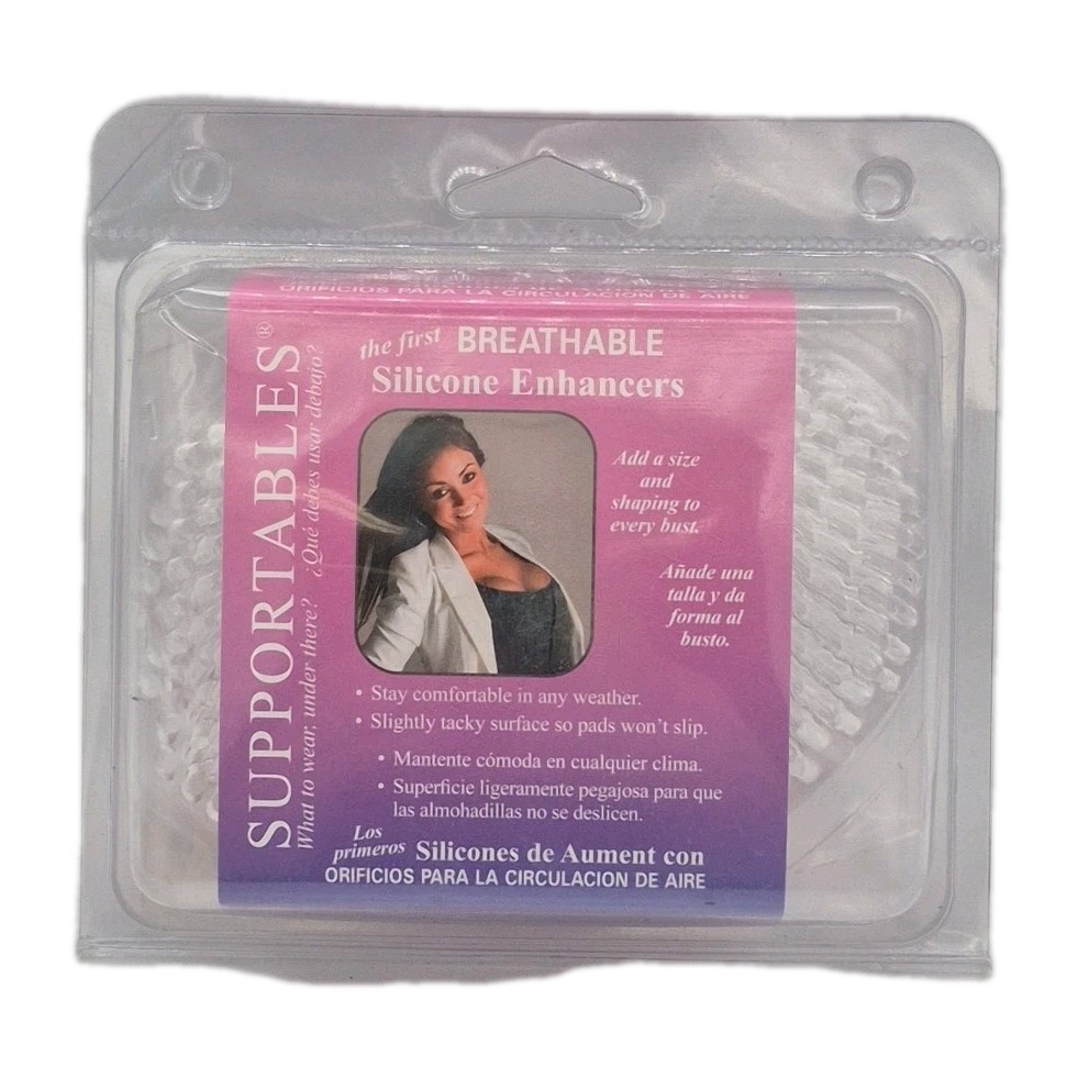 Supportables The First Breathable Silicone Enhancers, Clear