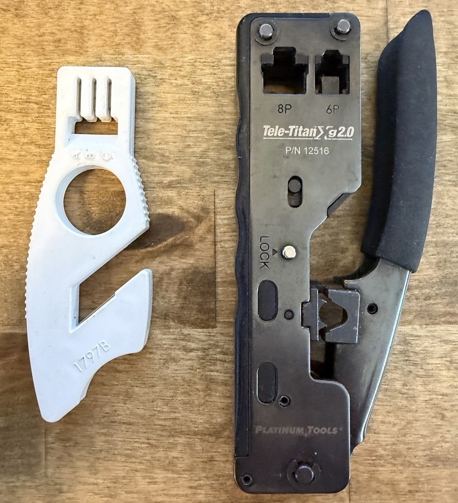 Platinum Tools Tele-TitanXg 2.0 Crimp Tool P/N 12516 + 1797B Stripper