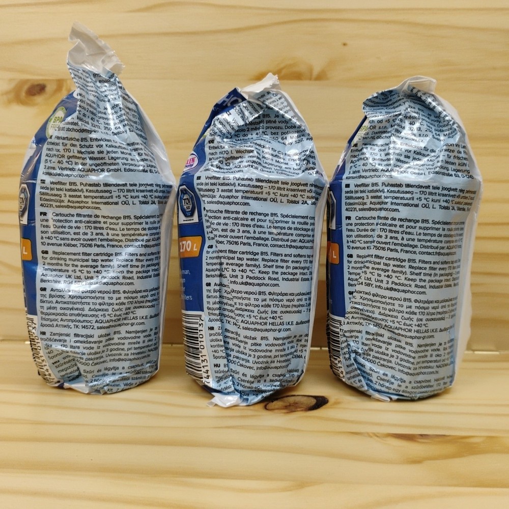 3 Aquaphor Water Filter B15 Standard sealed packages Expiration 2/24