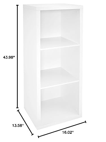 ClosetMaid 3-Cube Storage Shelf Organizer Bookshelf w/ Back Panel - Easy Assembl