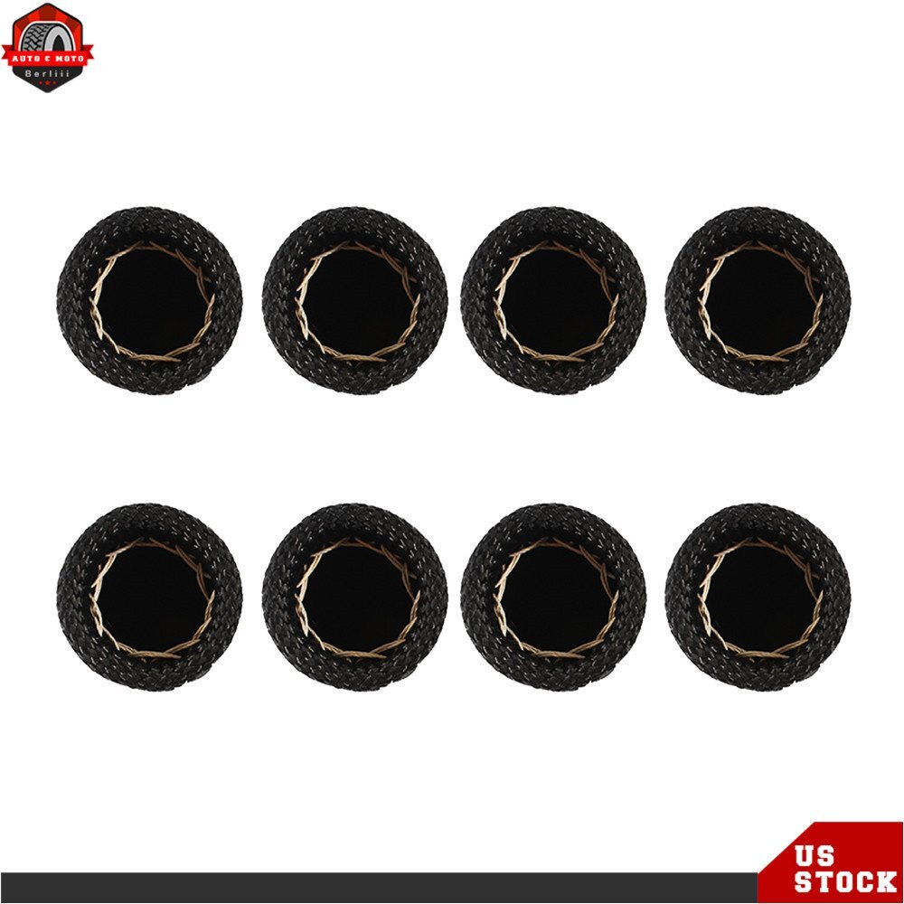 Black 1200° Spark Plug Wire Boot Heat Shield Protector Sleeve For SBC BBC 350