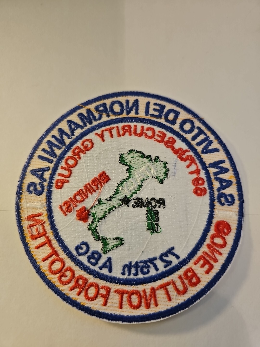 USAF PATCH SAN VITO DEI NORMANNI AS ITALY, GONE BUT NOT FORGOTTEN Y