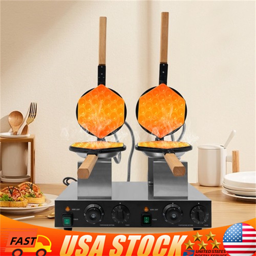 Double-head Commercial Waffle Making Machine Honeycomb Egg Waffle Making Machine