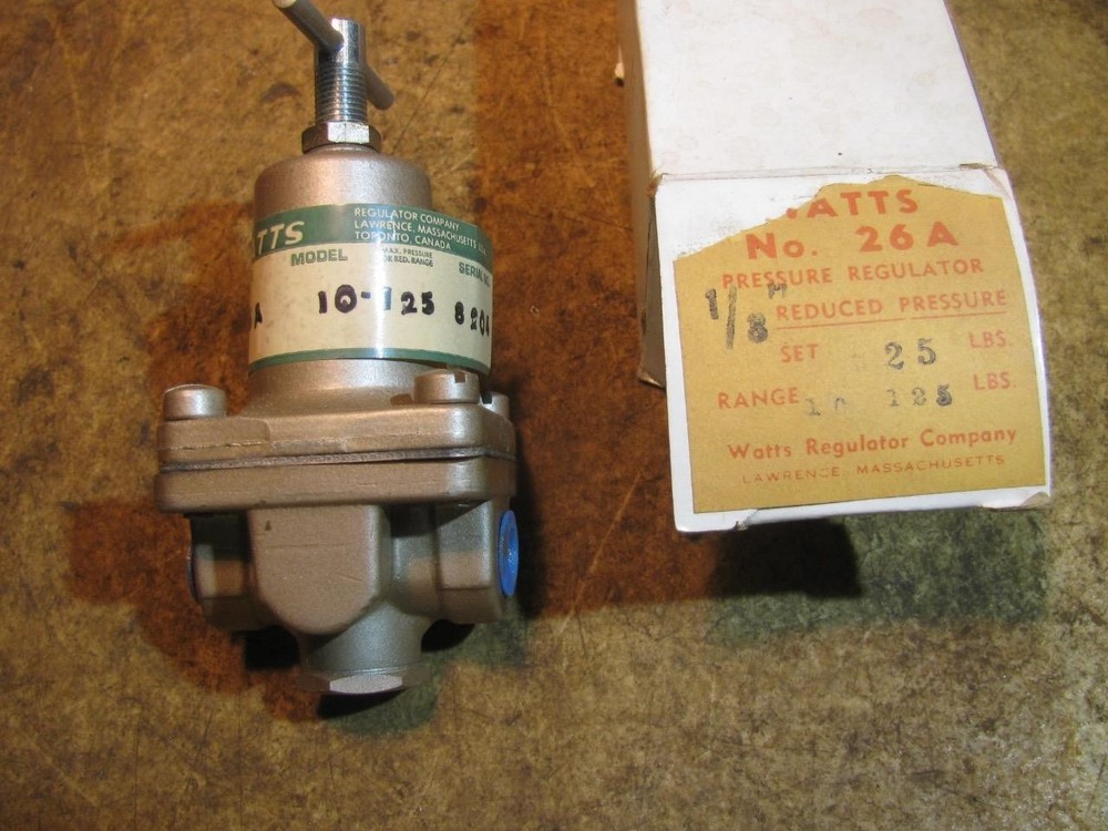 Watts 1/8" 26A Water Pressure Regulator Valve