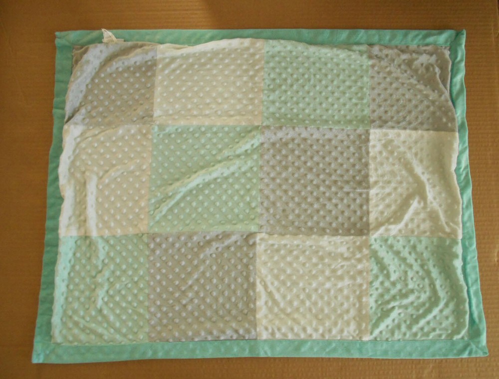 The Peanutshell Patchwork Minky Dot Baby Blanket