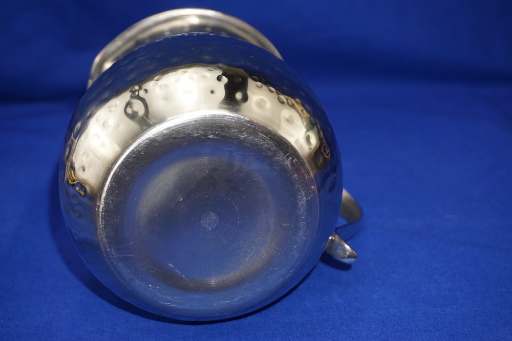 Hammered Silver Metal Pitcher, 6" (S22)