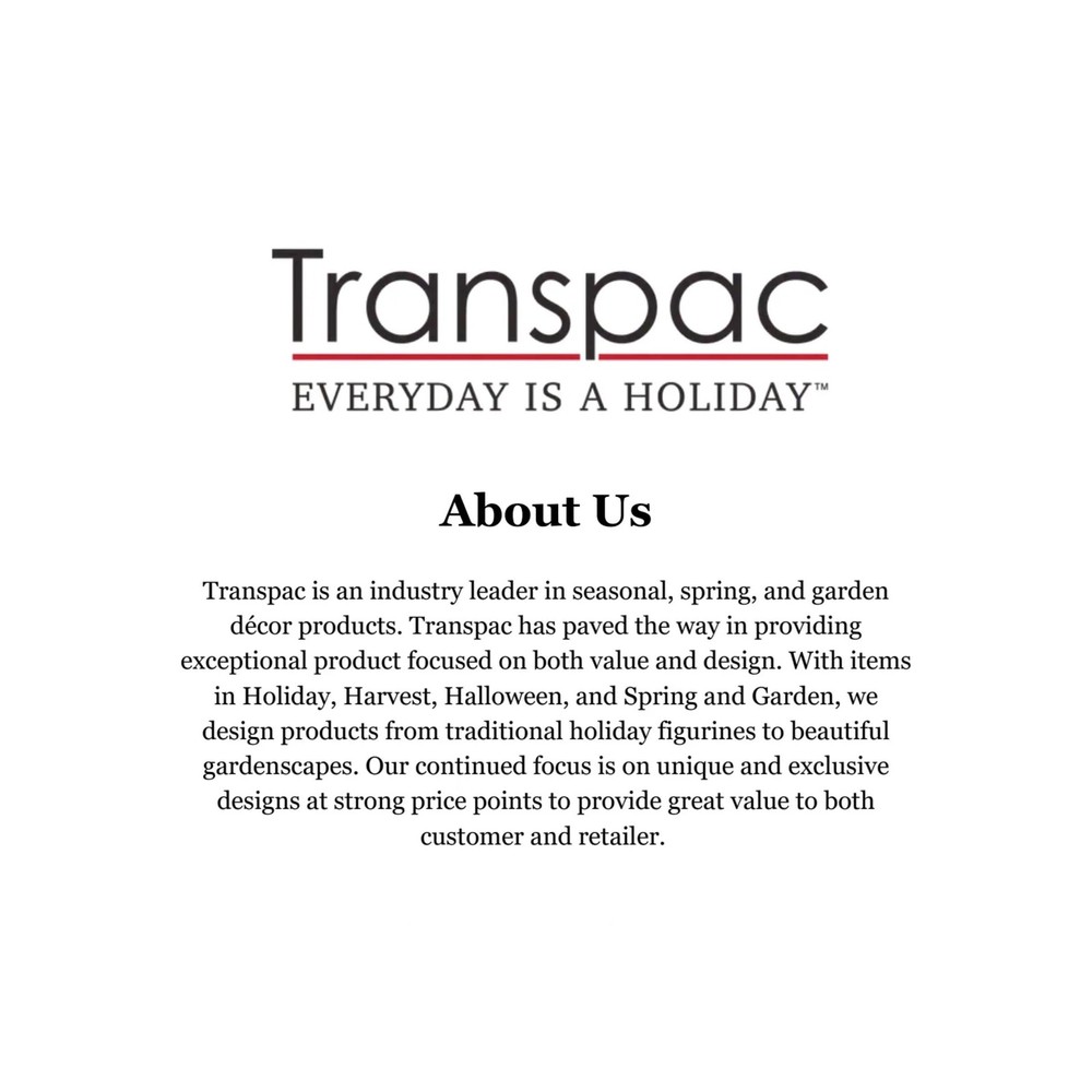 Transpac 11.75" Multicolor Resin Light Up Christmas Tree