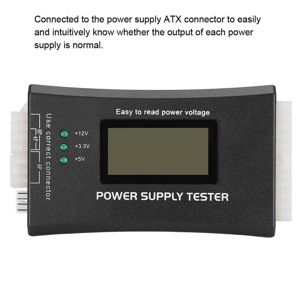 ATX Power Supply Computer Tester with LCD Display for Computer Maintenance WT