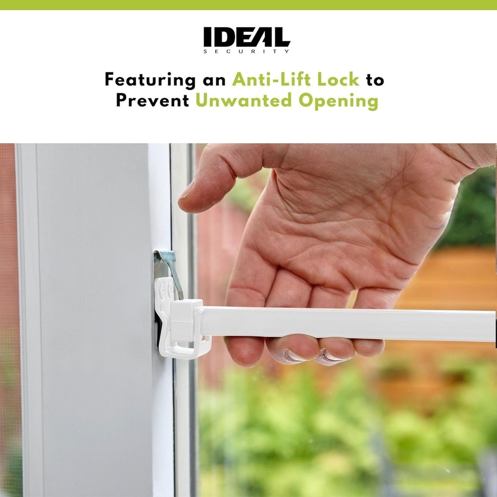 2 PACK Sliding Window Bar or Patio Door Window Bars with Proof Lock, Extendable