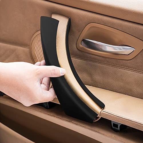 Black Right Door Handle Covers for BMW E90 E91, Interior Door Pull Handle