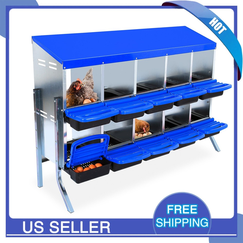 Chicken Nesting Box 10 Compartment Nesting Box Metal Nesting Boxes for Chicken