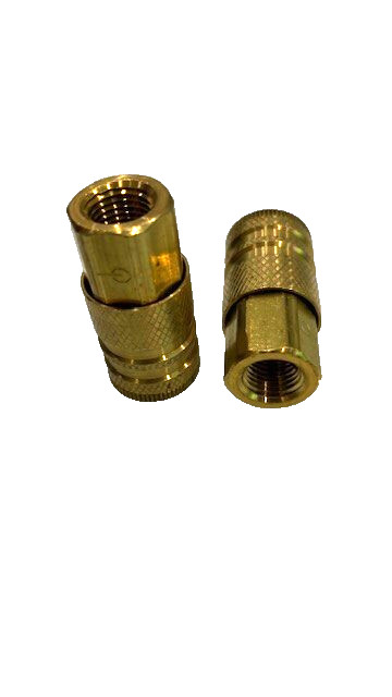 MSC PNEUMATIC HOSE COUPLING THREAD BRASS LOT OF 2