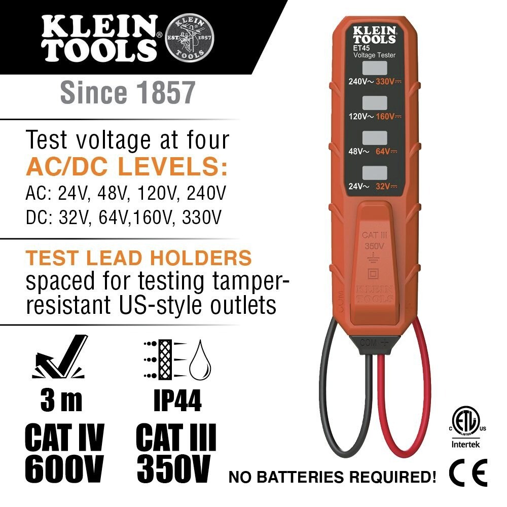 Klein Tools MM320KIT Digital Multimeter Test Kit New