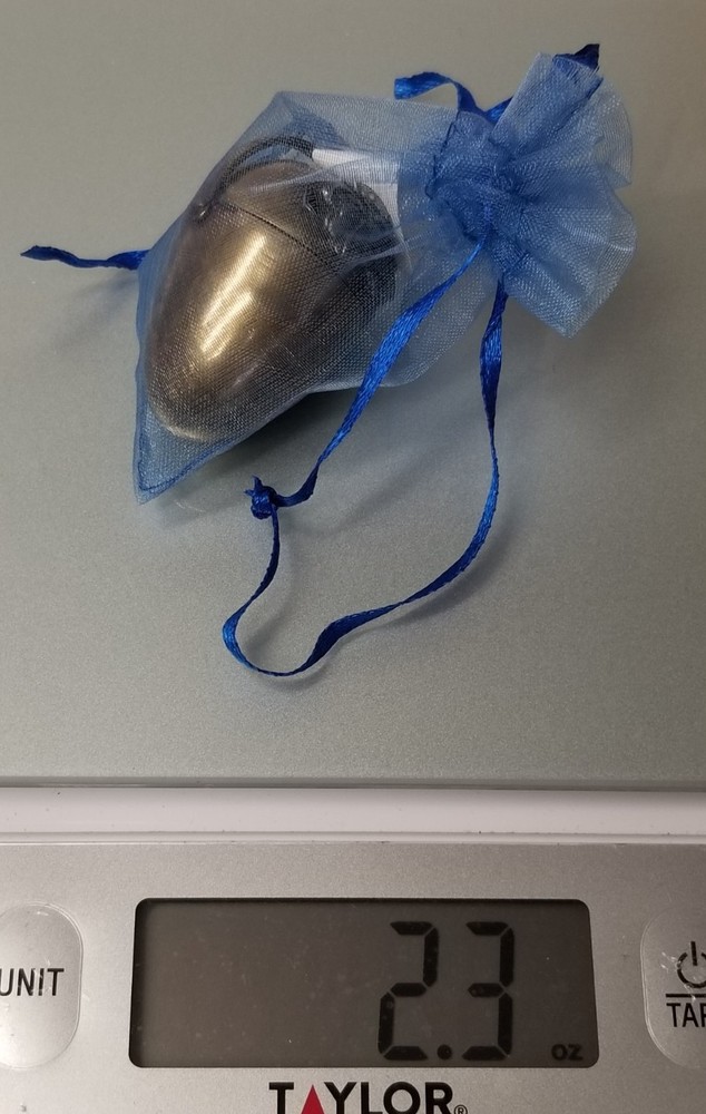 Antique Victorian Brass Egg Chataleine Thimble Needle Thread