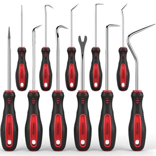 11-Piece Large Hook and Pick Set with Clip Removal Tool, Precision O-Ring