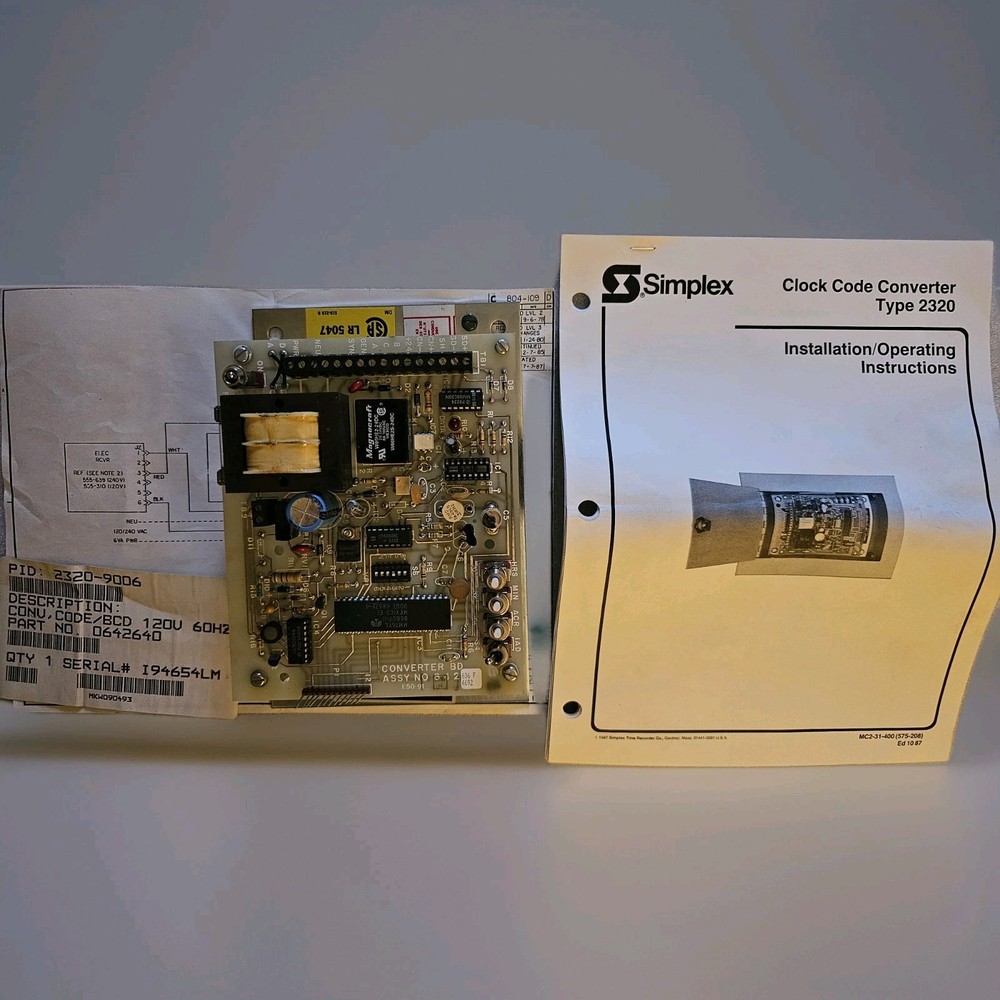 Simplex 2320 Clock Code Converter