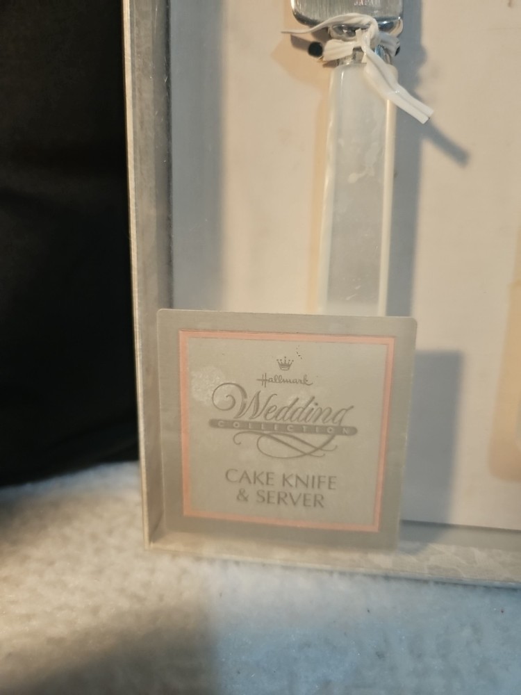 Wedding & Reception Bundle Hallmark Cake Knife And Server And Glass Happiness...