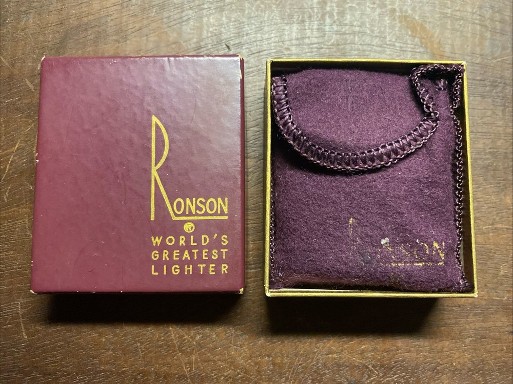 Ronson Vintage Lighter In Box Non-Engraved