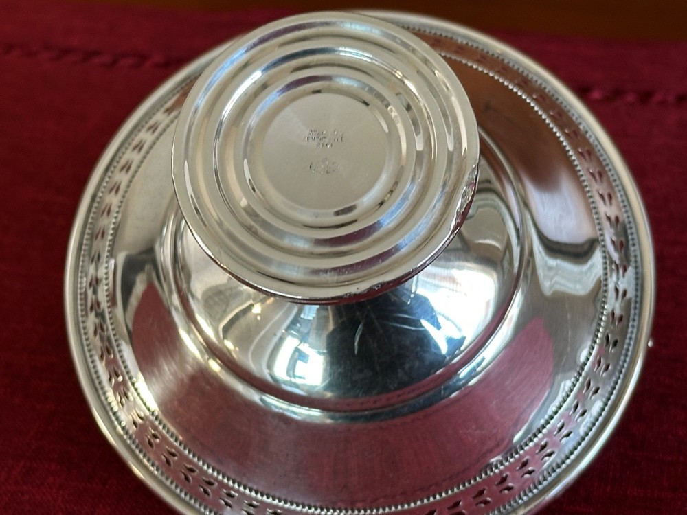 Antique El-Sil-Co Sterling Silver 2701 Cemented Base Compote