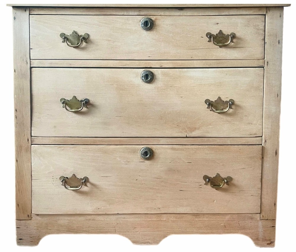 18th C. Swedish Gustavian Scrubbed Birch Commode
