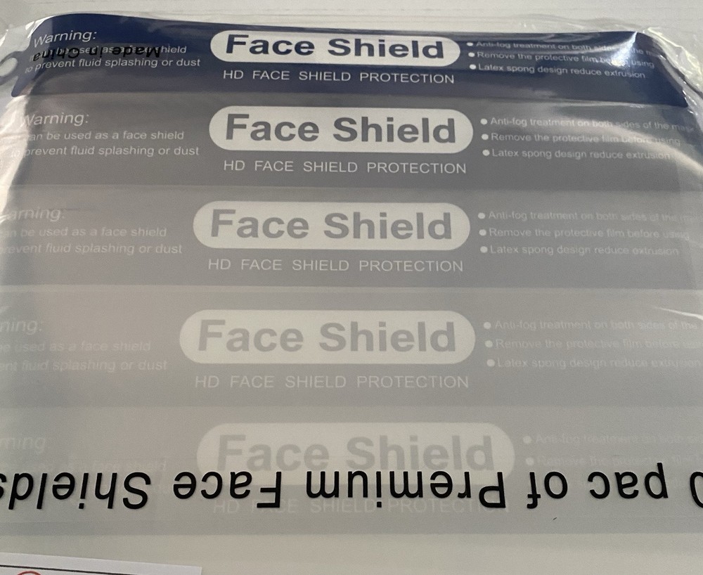 New 10 Pack Face Shield Safety Protective Isolation Mask