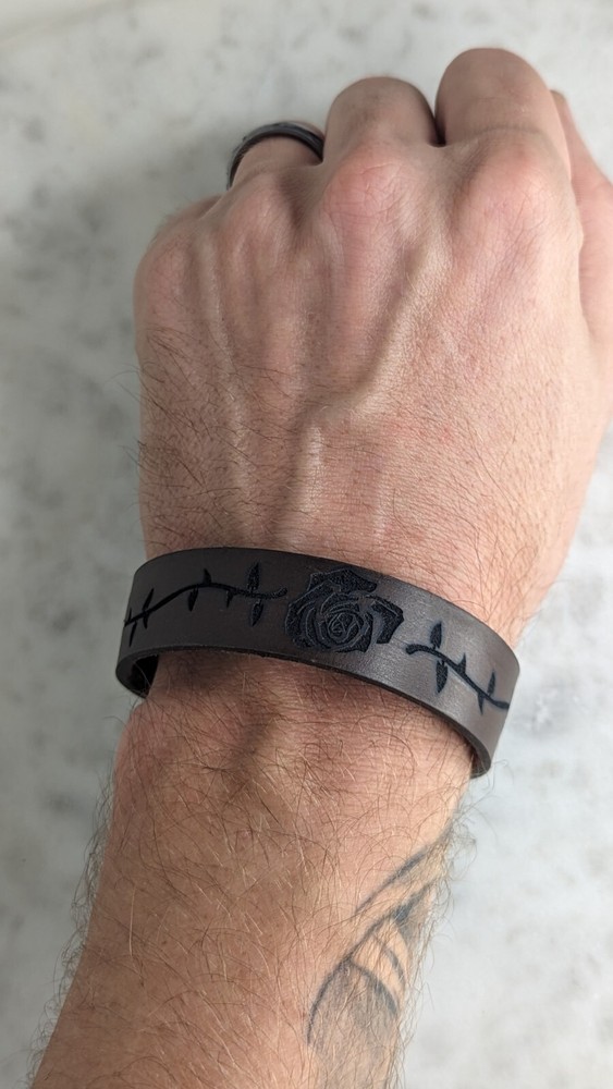 Rose Leather Bracelet