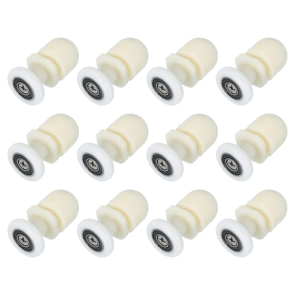 12 Pcs 23mm Shower Door Rollers Wheels Replacement White