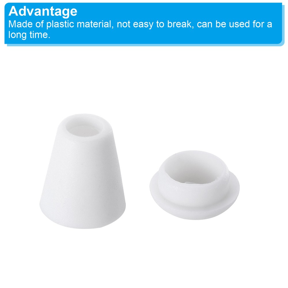 Bell End Stopper, 30 Pack Cord Rope Lock for Drawstring Bag, White