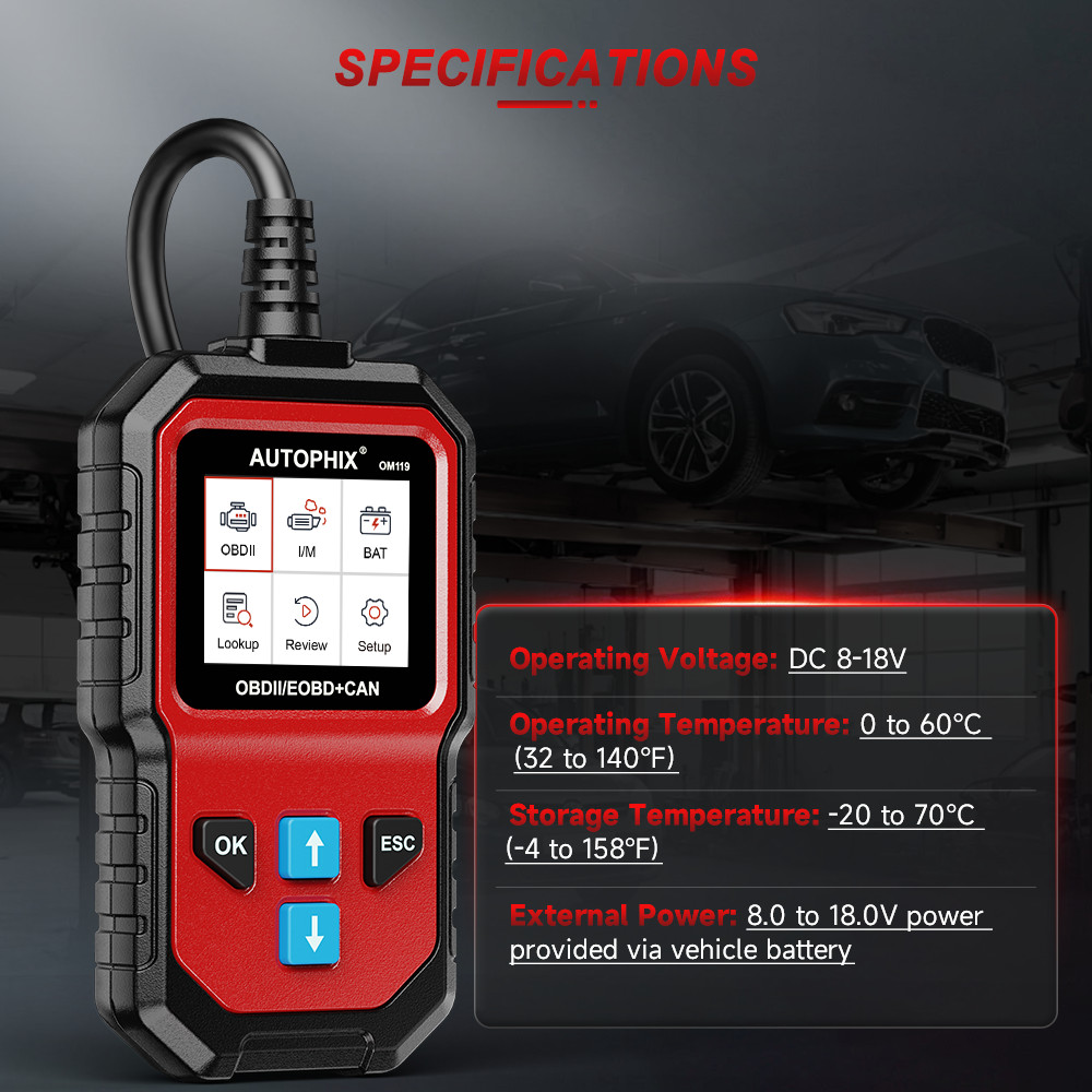 AUTOPHIX OM119 Check Engine Light OBD2 Scanner Diagnostic Tool Code Reader Car