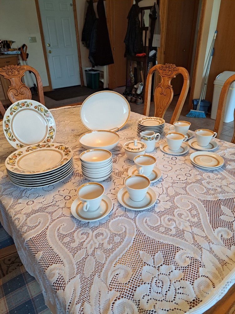 Franciscan Dinnerware Pickwick Pattern 42 Piece Grouping Ceramic Porcelain