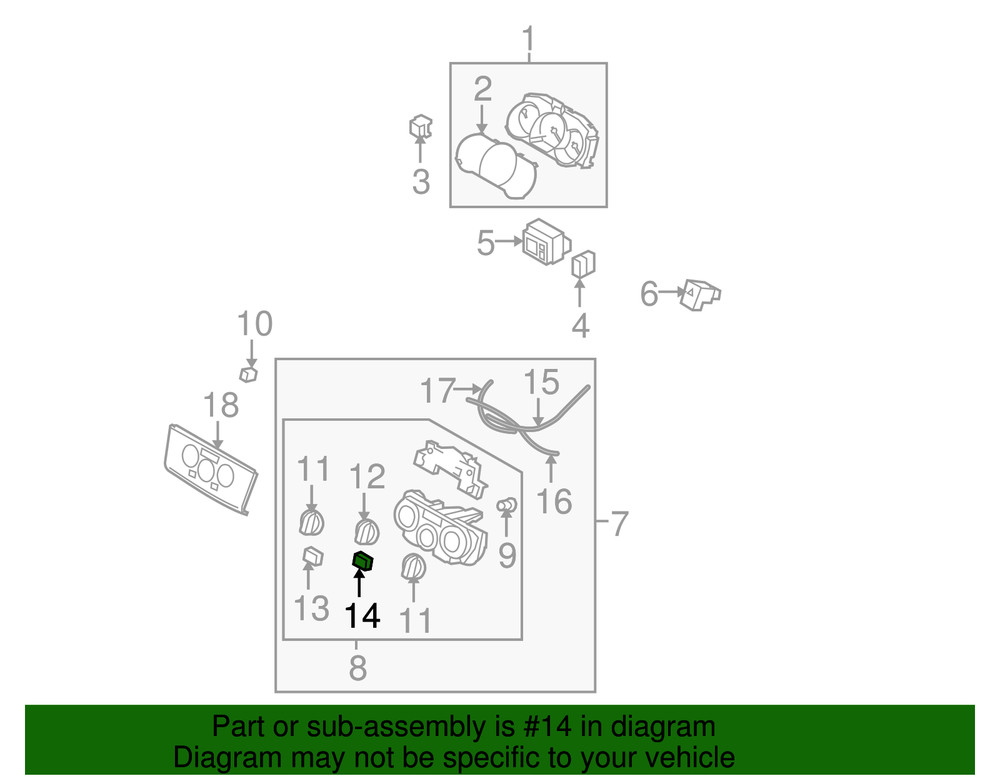 Genuine Nissan Button 27566-EL00A