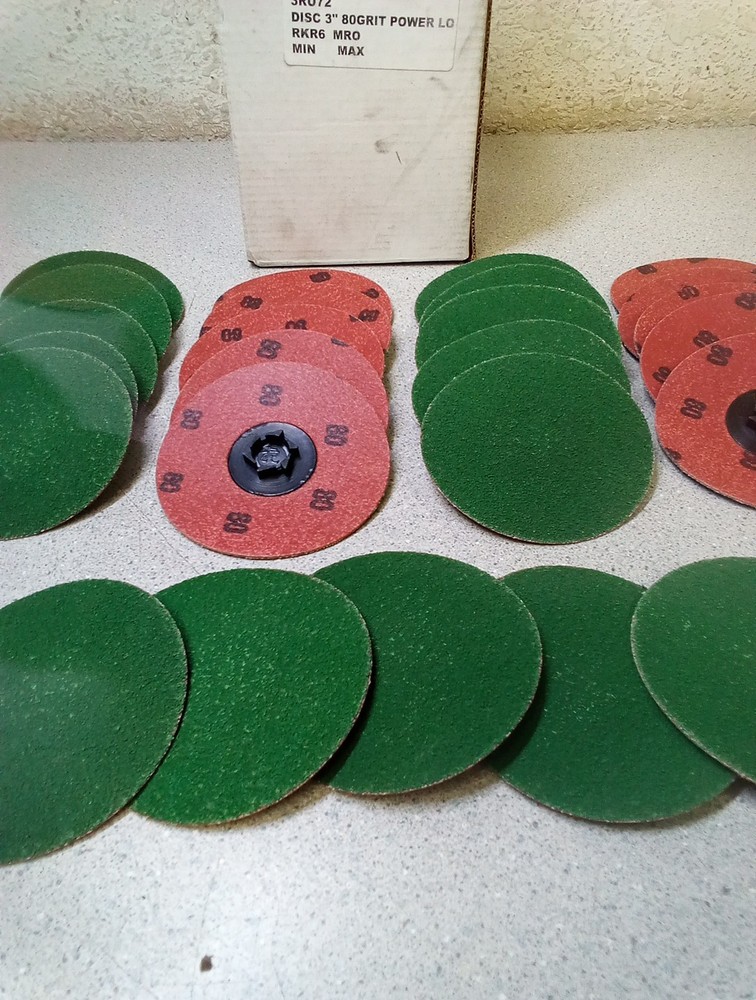 25pc. 3in Quick Change Disc, 80 Grit, 3RU72