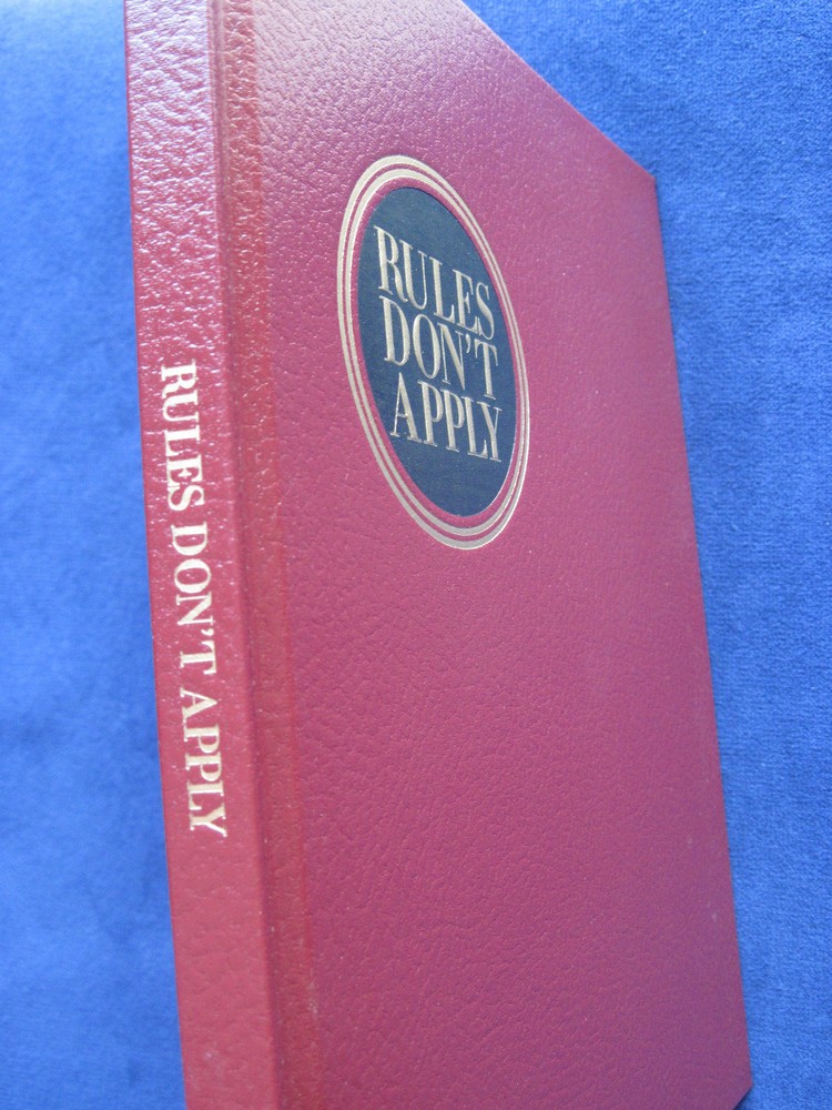 RULES DON'T APPLY - SCRIPT by WARREN BEATTY - PRIVATELY PRINTED - Hardbound