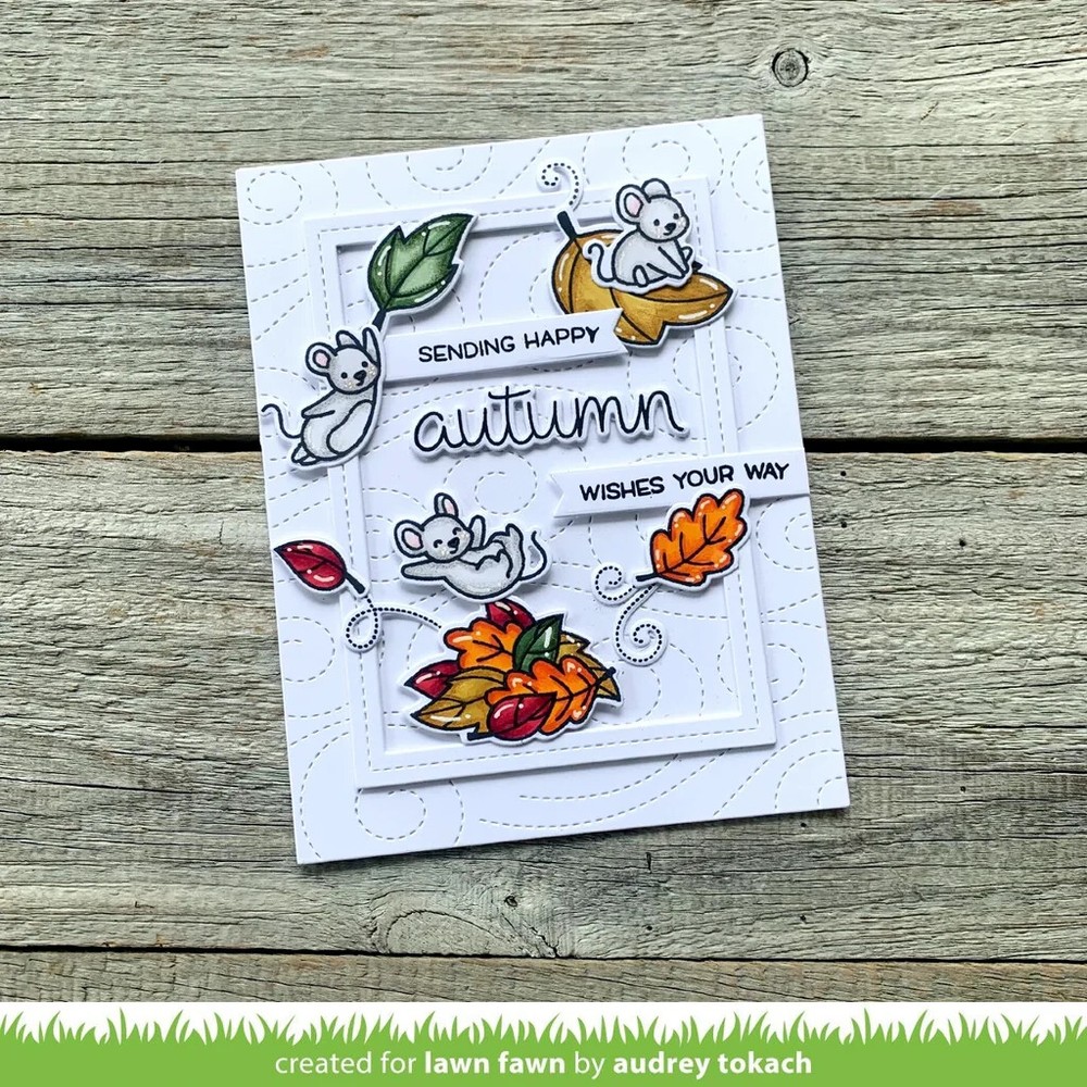 Lawn Fawn Clear Stamp Set Scripty Autumn Sentiments