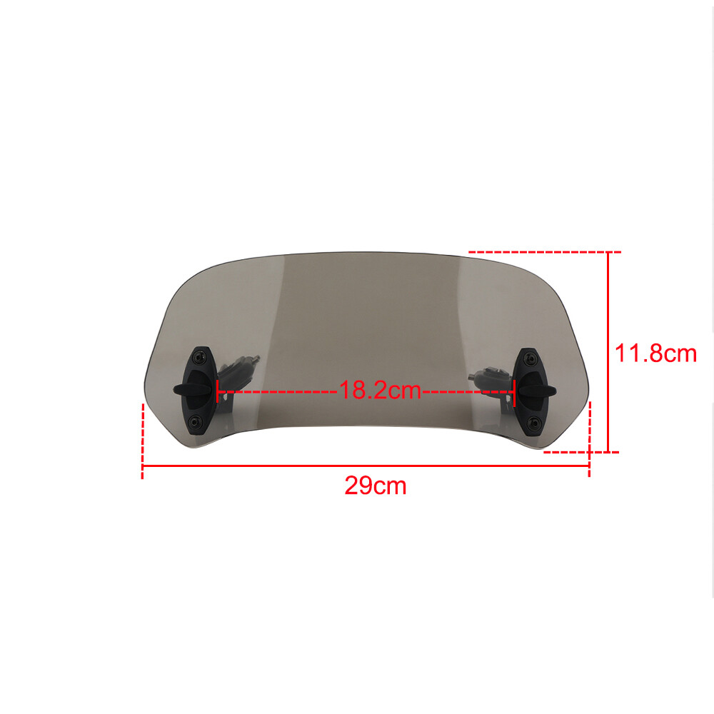 Universal Motorcycle Adjustable Clip On Windshield Extension Spoiler Deflector