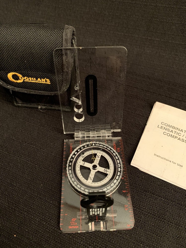 Coghlan's Combination Lensatic/Map Compass with Case & Owner's Manual