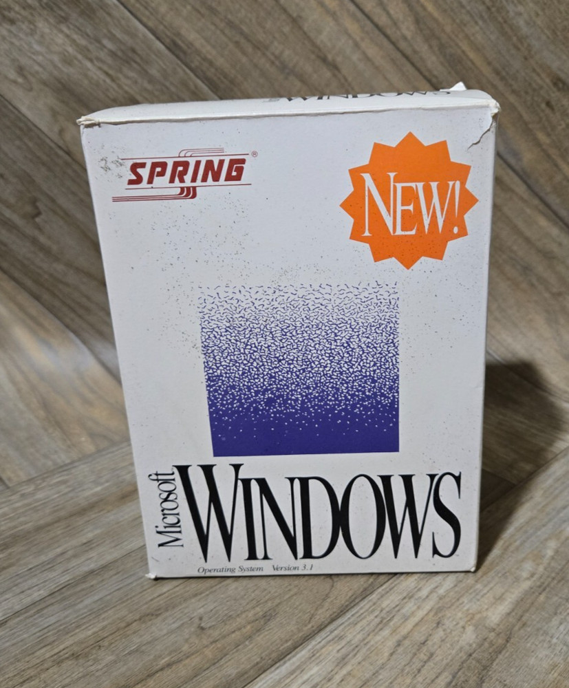 Microsoft Windows Version 3.1  1992 Spring Release 5.25" Disks Big Box Manual