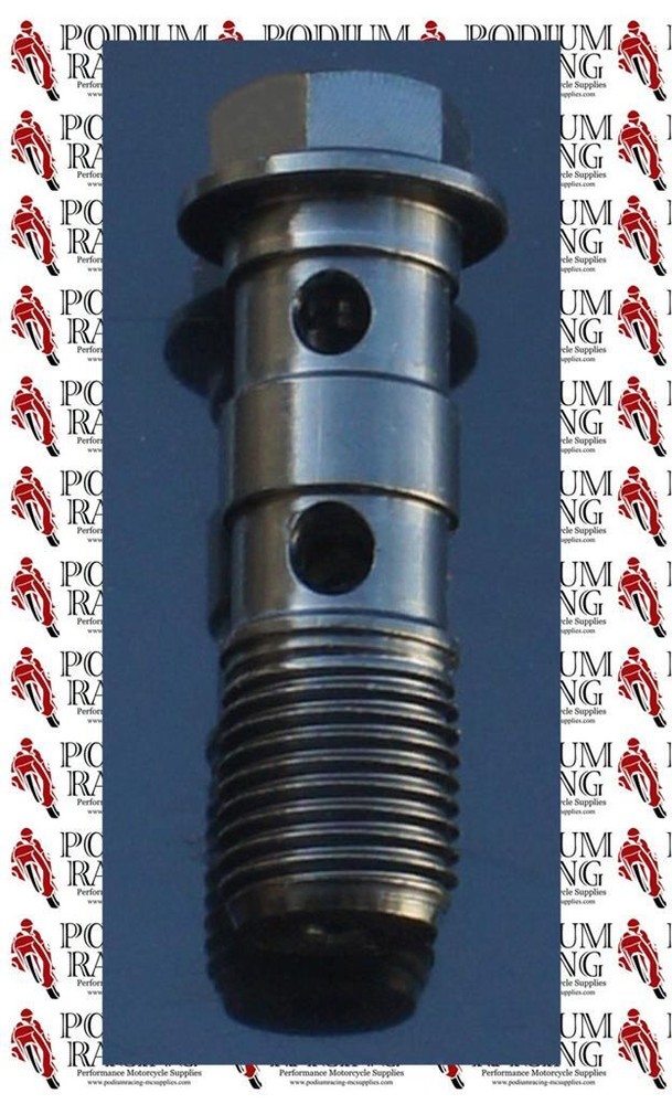 DUCATI BLACK TITANIUM BREMBO DOUBLE BANJO BOLT